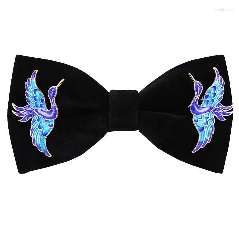 Bow Ties Men's Tie Metal Wings Goldfish Animal Rhinestone Accessories Groom Wedding Bowties Handmade Jewelry Gift