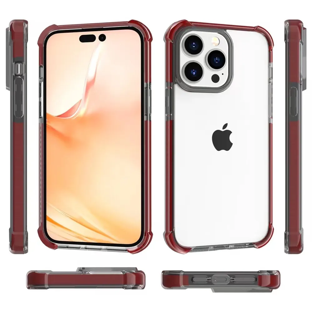 Tranparent TPU Acrylic TPE 3 w 1 Materialny obudowa telefoniczna dla iPhone'a 14 13 12 11 XR XS Max 7 8plus może zapobiegać spadającym brudom i odciskom palców