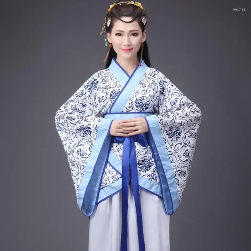 ステージ着用中国の伝統的な年の女性パフォーマンスダンスハンフ14カラー女性パーティータンスーツガールズチョンサムドレスレトロコスチューム