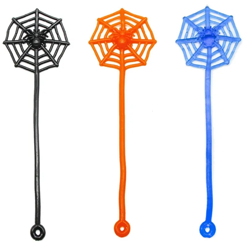 Fidget Sticky Spider Novità Gioco Gag Web Corda elastica elastica Facile da attaccare al muro Regalo per bambini Sollievo dallo stress Decompressin 1139