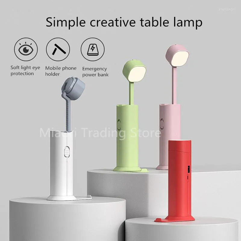 Table Lamps Simple LED Eye Protection Desk Lamp USB Charging Mobile Power Reading Folding Three-speed Dimming Night Light