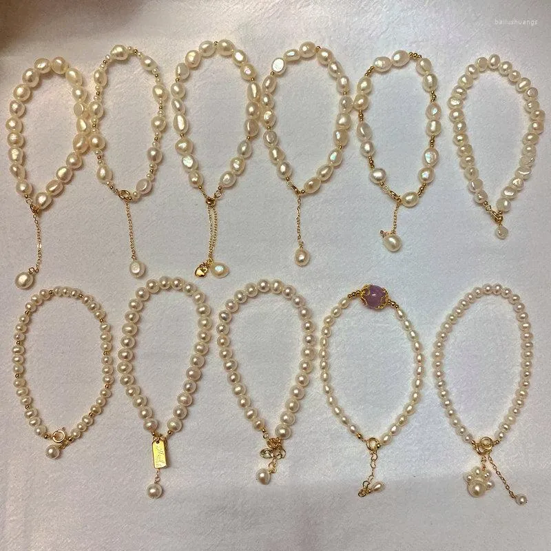 Charm Bracelets SINZRY Multi Design Original Handmade Baroque Natural Freshwater Pearl For Women