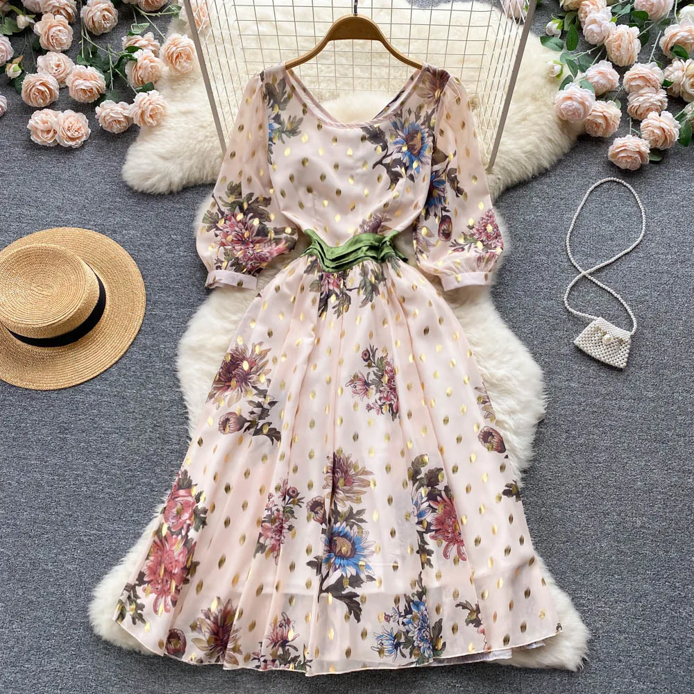 sachin and babi light blue dress Cream Floral Mini Dress - Jacquard Dress - Box Pleated Mini Dress