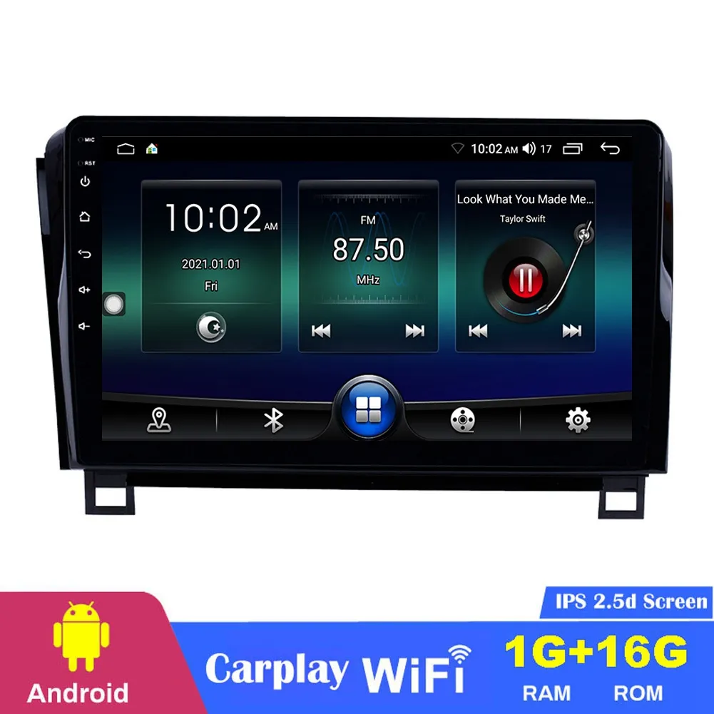 Touchscreen Car DVD Radio Player GPS System Android para Toyota Sequoia 2008 2009 2010-2015 10,1 polegadas HD