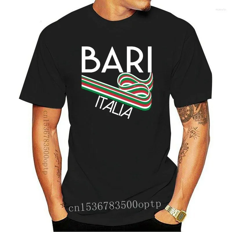 Erkekler Tişörtleri Komik Gömlek Erkekler Yenilik Kadın Tshirt Bari Italia Retro Style İtalya Hatıra Giyim