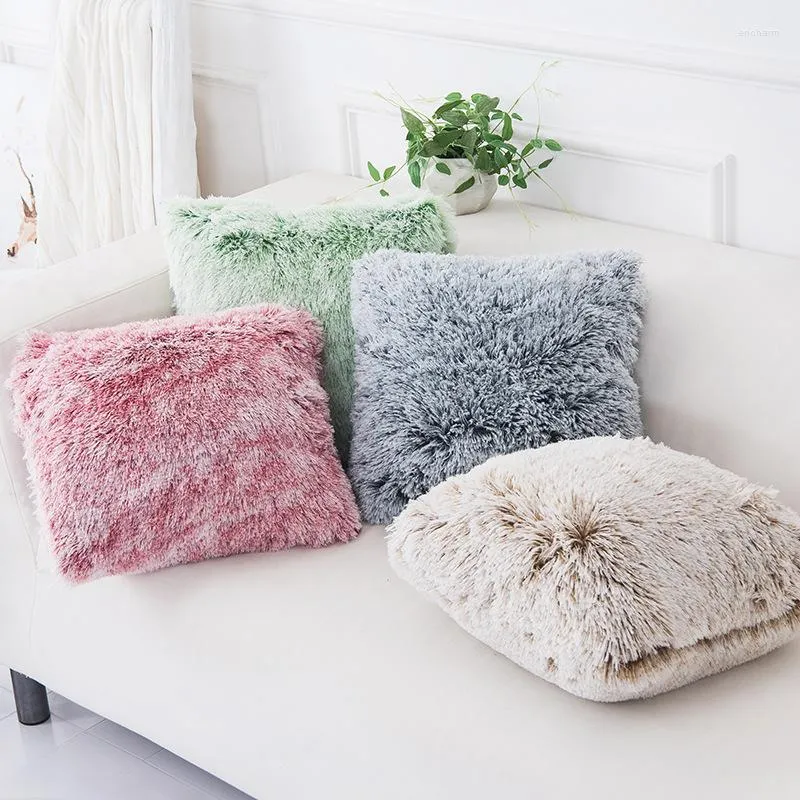 Pillow Soft Fur Plush Cover Pillowcase Home Decor Covers Living Room Bedroom Sofa Decorative Pillows 45x45cm