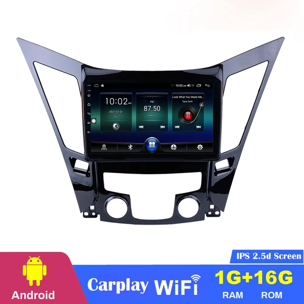 9 inch Android Player 1GB RAM Car DVD Head Unit Stereo voor Hyundai Sonata I40 I45 2011-2015 met USB WiFi