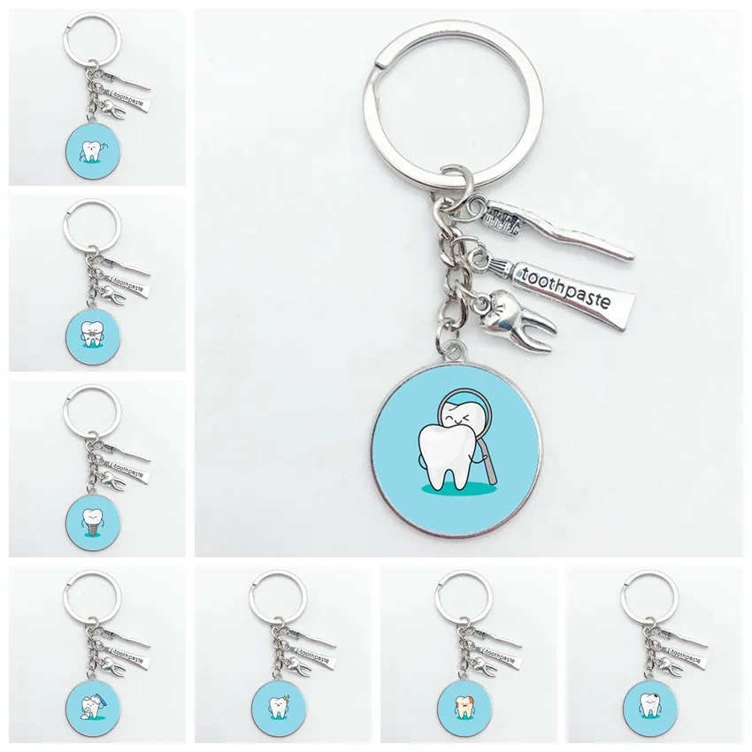 Ny I Love Tooth Pendant Keychain Mini Tandbrush Tandkr￤m Keychain Fashion Jycken M￤n och kvinnor g￥vor