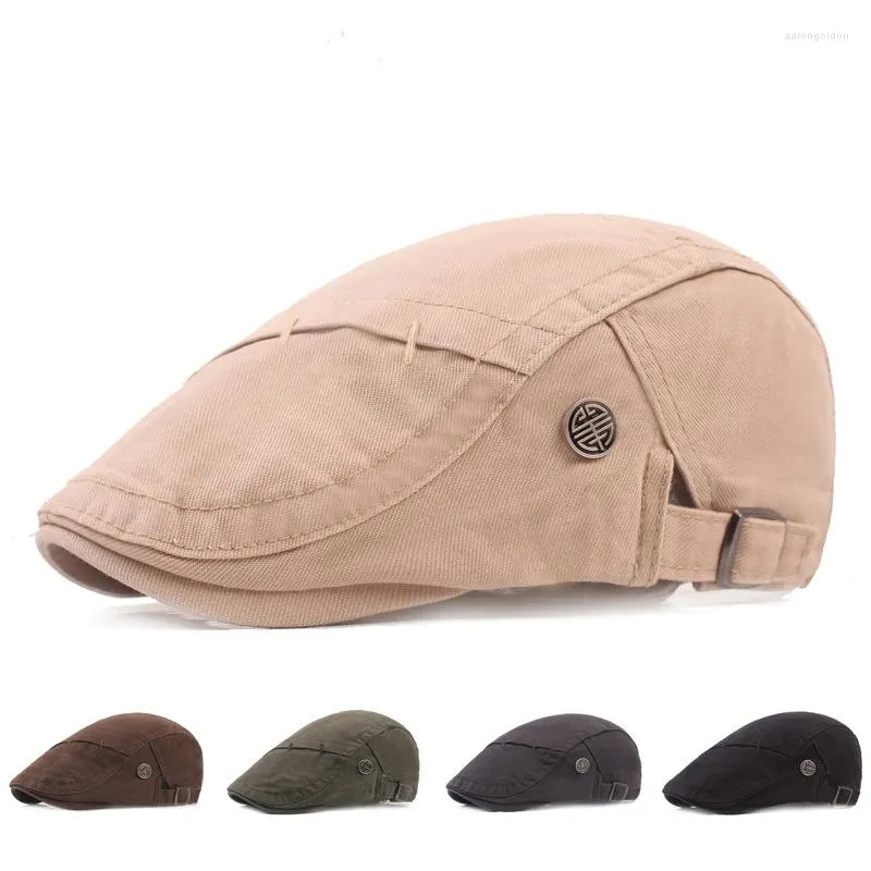 Berets Peaky Blinders Classic Solid Summer Man's Cap Casual Fashion Retro Cotton Visor Caps Spring Hat 2022 Vintage Flat Beret