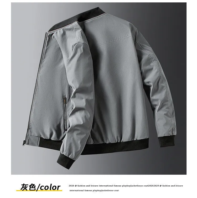 Autumn Lightweight Men's bomber jacket with Stand