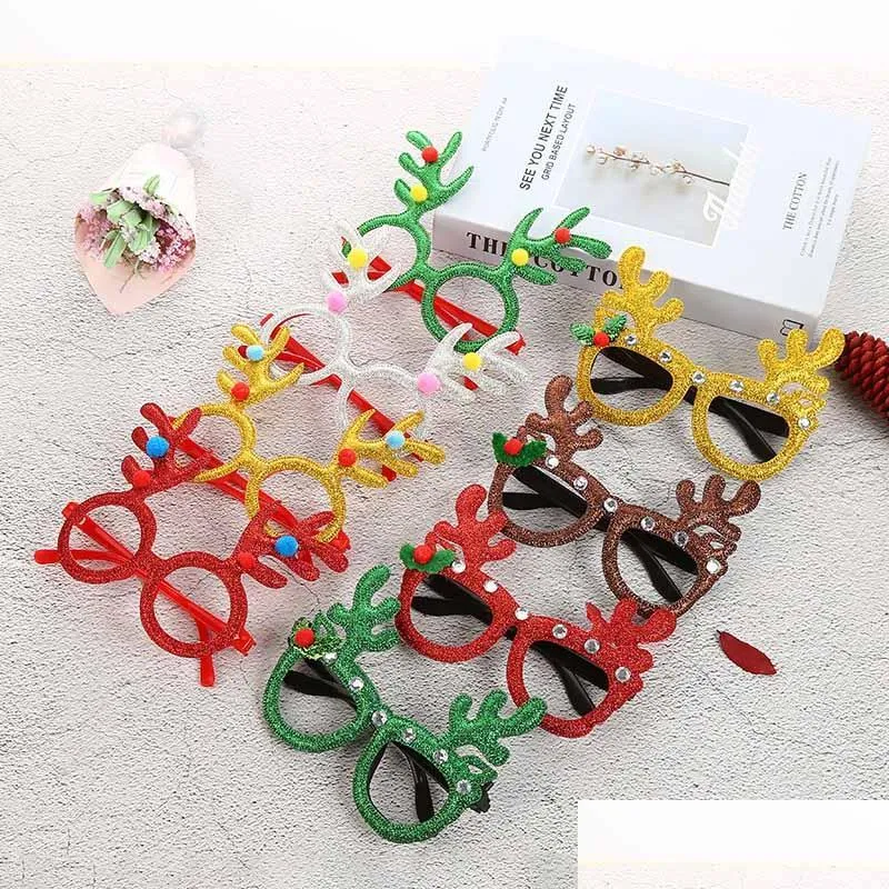 Party Decoration 2022 Christmas Glasses Decoration Party Childrens Toys Xmas Decor Gift Wholesale Drop Delivery 2021 Home Garde Mjbag Dhyrw