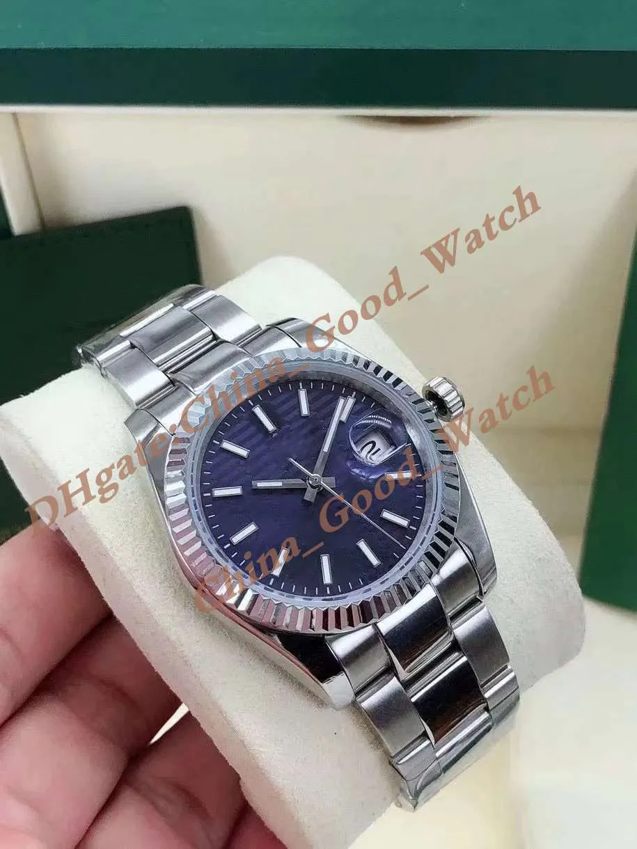 36mm Factory Sell Unisex Watches Men's Watch Ladies Women's Automatic 2813 Factory Blue Dial Sapphire Jubilee Strap Wristwatches