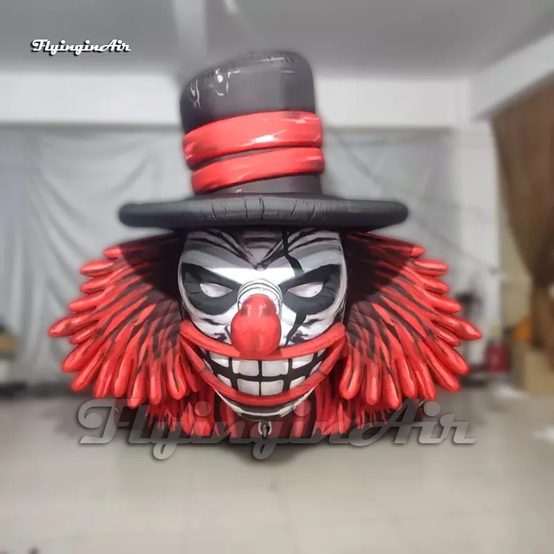 Funny Inflatable Clown Head Model Halloween Decorations 3m Air Blow Up Evil Joker Balloon For Club Party Event