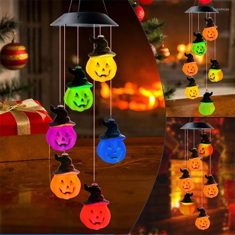 Saiten Halloween LED Lichterketten Tragbare 6 Kürbisschädel Geister Skelette für Home Bar Dekoration Party Supplies