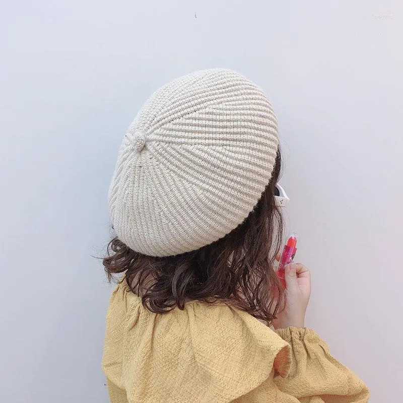 Hats Maxsiti u Parenting wełniane berety upadku na kobiety 2022 dziewczyna na drutach malarz czapka księżniczka kapelusz retro dyni zima