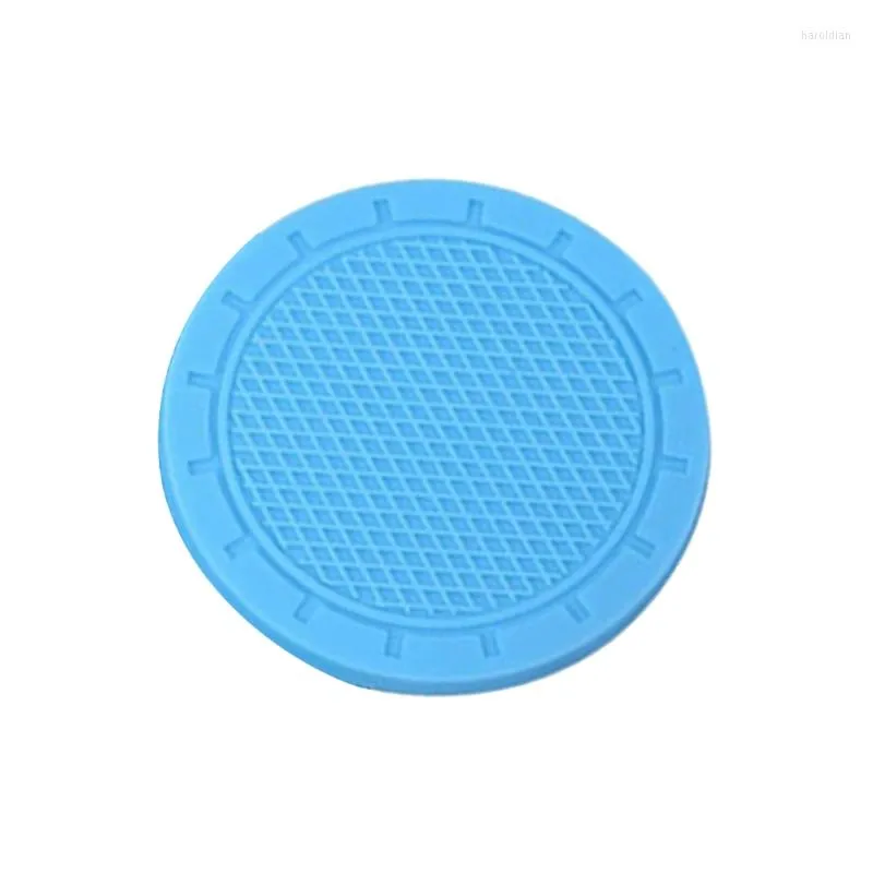 Interior Decorations Universal Auto PVC Anti Slip Cup Car Holder Waterproof Insert Mat