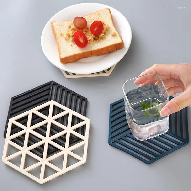 Bordmattor Multifunktion V￤rmebest￤ndig silikonmatta Drink Cup Coasters Nonslip Pads Pot Holder Placemat K￶k Tillbeh￶r