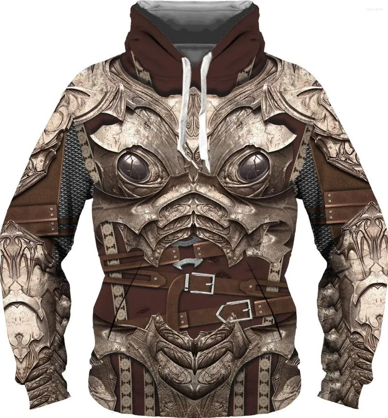 Men's Hoodies Medieval Armor 3D Print Hoodie Men's Casual Funny Long Sleeve T-shirt Men Women Fashion Sweatshirt Harajuku Hoody Pul