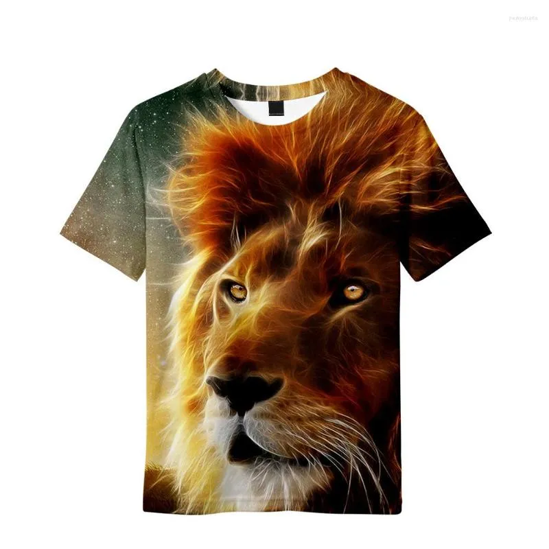 Camisetas masculinas de verão impressão de impressão de moda 3d tendência de tendência de tendência infantil Camiseta curta de manga curta pescoço redondo de tamanho grande