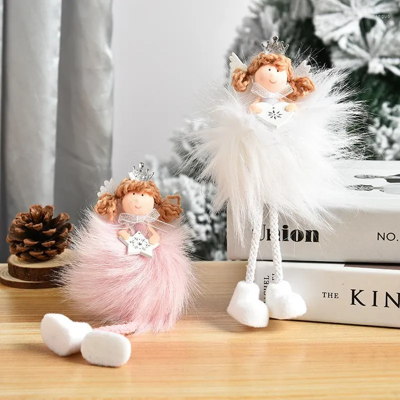 Dekoracje świąteczne Anioł wisior długowłosy i nogi śliczne lalki dla