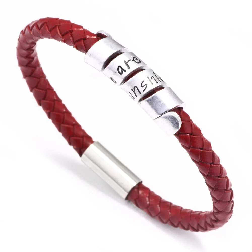 Fashion leather magnetic snap bracelet love bangle designer designers silver bracelets men luxury for women cjeweler charms chains nail clovers traditional charm