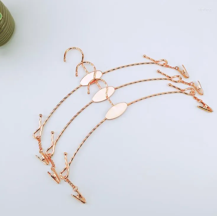 Ubranie do przechowywania Rose Gold metalowe ubrania wieszak z bielizną Clip Bra Biełdowa bieliznę