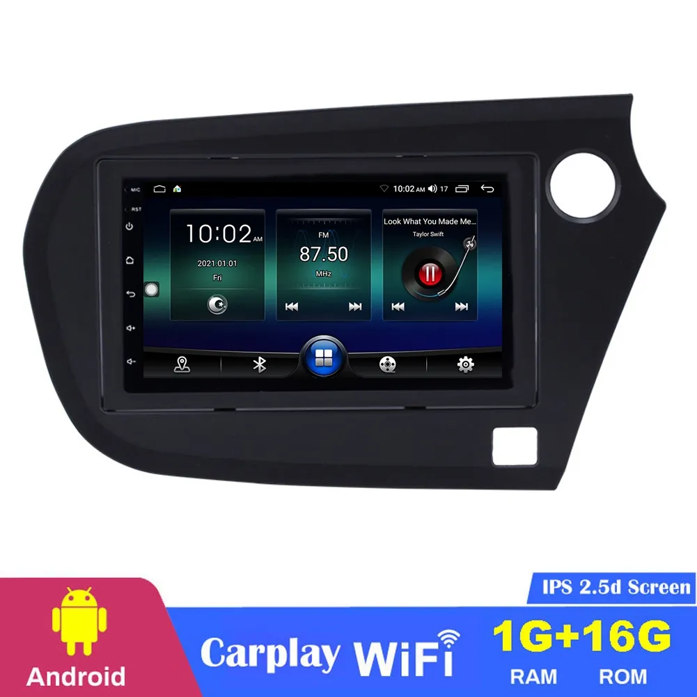 7 pouces Android Car dvd Radio Player Navigation GPS pour Honda Insight 2009-2016 RHD avec écran tactile HD