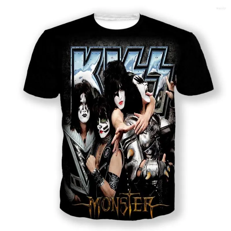 Erkek Tişörtleri Xinchenyuan Moda Erkekler/Kadın Kiss Band 3D Baskı Gömlek Hip Hop Kadınlar Tshirt Giyim Üstleri Tedarikçiler Drop Shiper A46