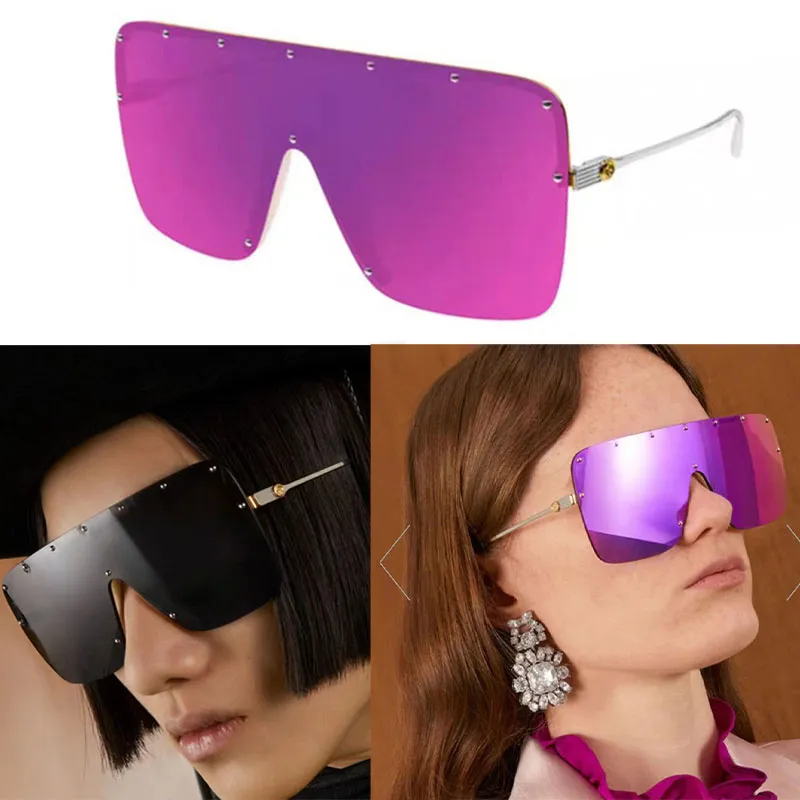 Nowe okulary przeciwsłoneczne z limitowaną serią 1245 Big Frame Mash Show Projektantka Kobiety Okulary przeciwsłoneczne luksusowe zmieniające kolory soczewki