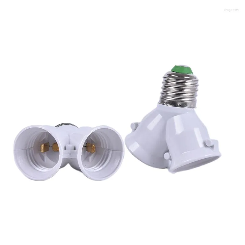 Lamp Holders 1Pcs E27 To Dual Holder Converter Socket Conversion Light Bulb Base