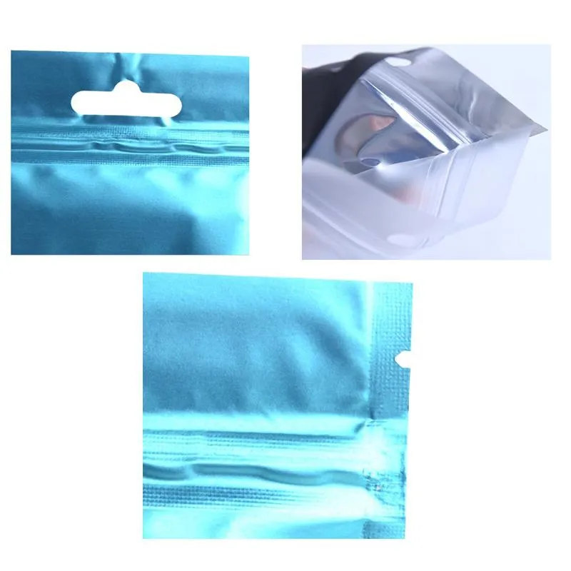 10*18cm One side clear colored Resealable Zip Mylar Bag Aluminum Foil Bags Smell Proof Pouches Jewelry bag Food Bean Bag