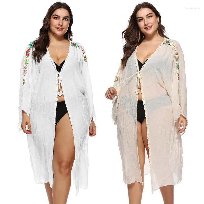 Damskie stroje kąpielowe pokrywka kąpielowa sukienki do kąpieli plażowa tunikowa kostium kąpielowy Ups Capes Women Pareo Cape Beachwear Sarong Wyciek Kobieta