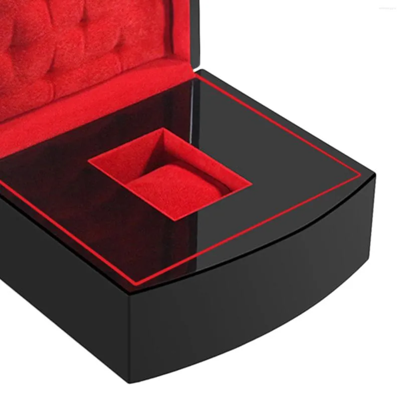 Смотреть коробки премиум одно деревянная подарочная коробка с подушками деревянные ювелирные украшения для браслета Организатор для хранения запястья