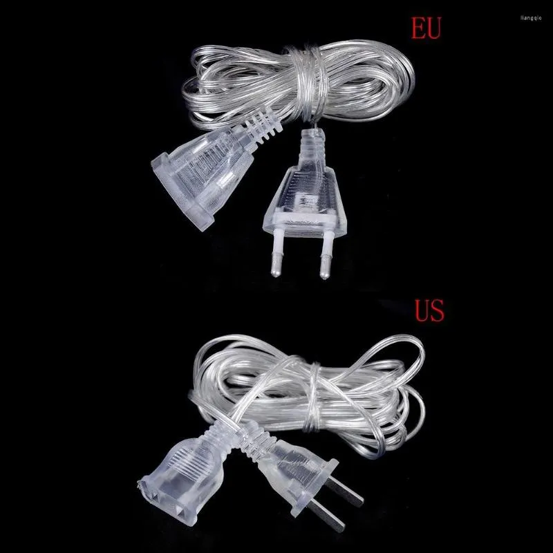 Strings 110V 220V US Plug EU Lengthened Line For Led String Power Extension Cable Light Holiday Wedding Strip