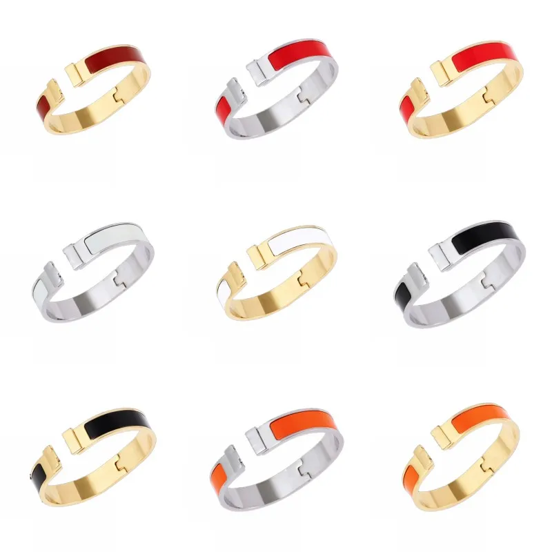 Designer bracelet luxury bangle mens bracelets letter lock cjeweler bracelet designers for woman jewellery stainless steel enamel bangles H703203FB01T6