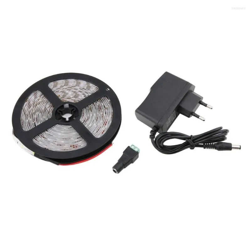 سلاسل 5M 300LED LIGHT 3528 DC12V RGB LED Strip مع 1A محول الاتحاد الأوروبي مصباح الديكور المنزل الرائع