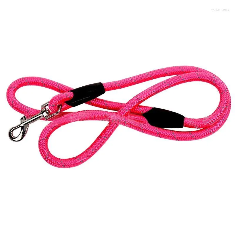 Dog Collars 1pc Reflective Pet Products Safety Adjustable Harness Leash For Night Walking Puppy Travel Clip Strap Leads Accessories