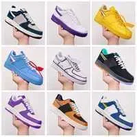 Top quality Mens Running Shoes 1 Women Sneakers Classic All White Black Wheat Shadow Low Walking Footwear