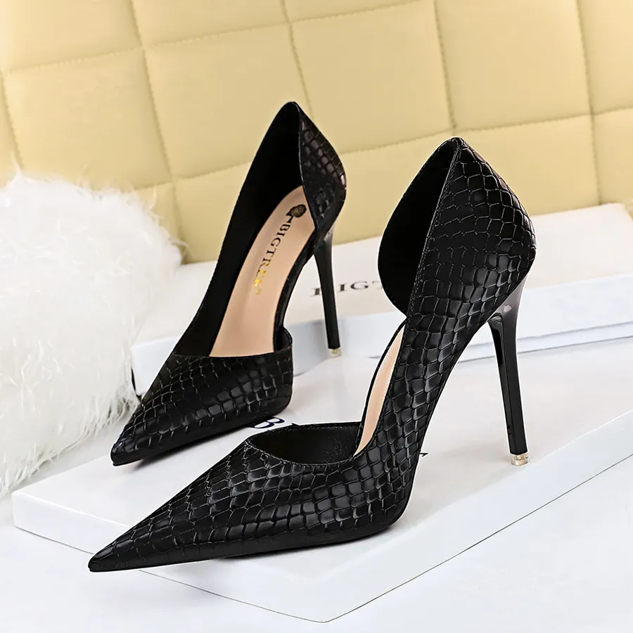 Sexy Night Club Slim Slim Talon Super Haut Talon Bouche Peu