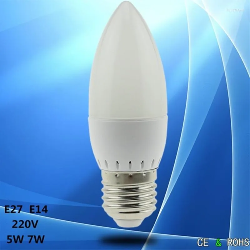 1x E27 LED Lamp 220v 5w 7w Warm / Cool White Corn Lamps Lampada Chandelier Crystal Candle Lighting Home Decoration