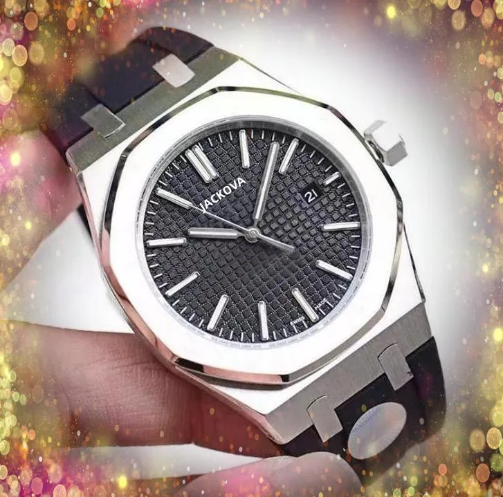 Todo el crimen relojes de cuarzo de moda para hombre 42mm fecha automática hombres vestido cinturón de goma reloj al por mayor regalos masculinos reloj de pulsera