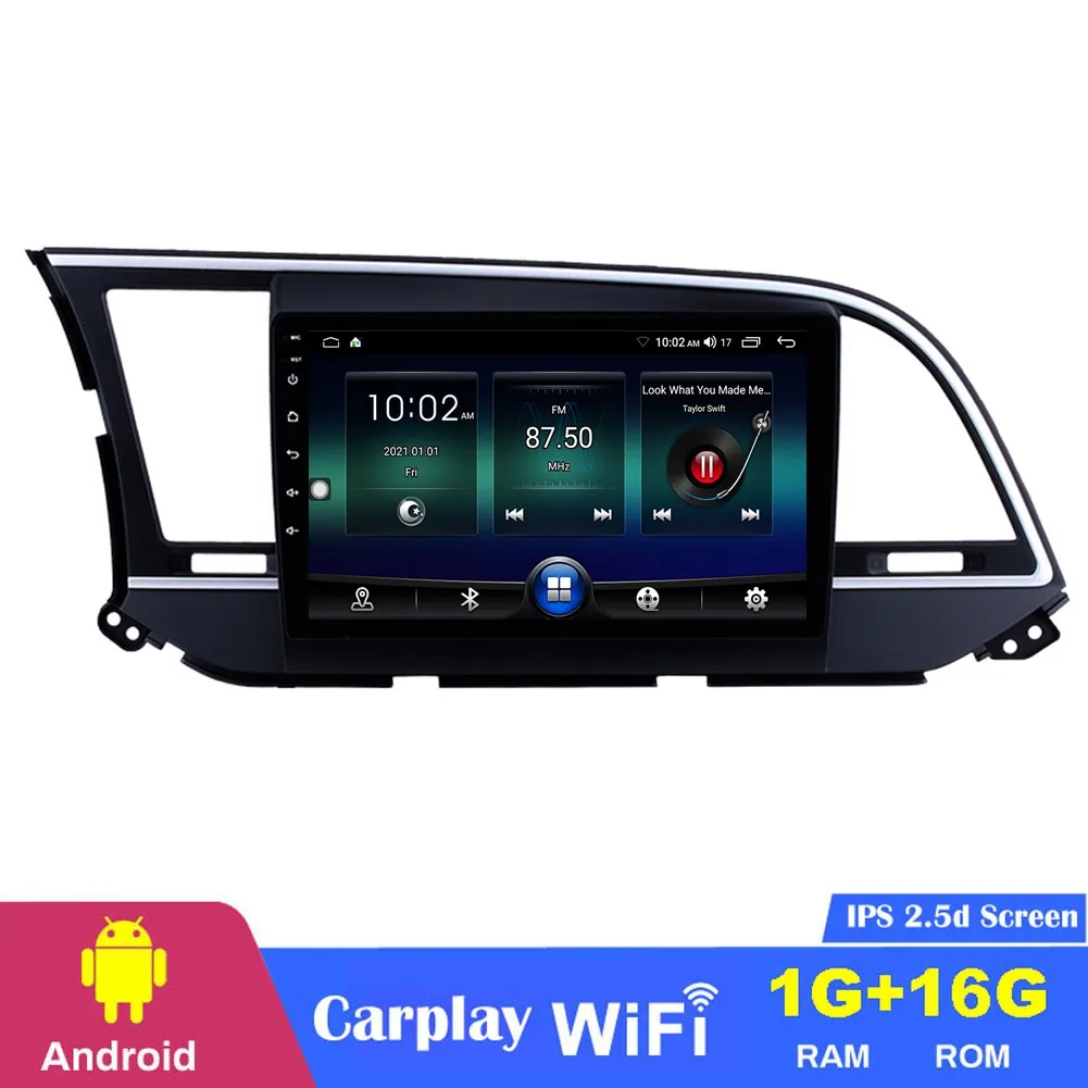 9 pollici Car dvd Stereo Lettore GPS Navigazione Android per Hyundai Elantra-2016 con WIFI Musica USB AUX