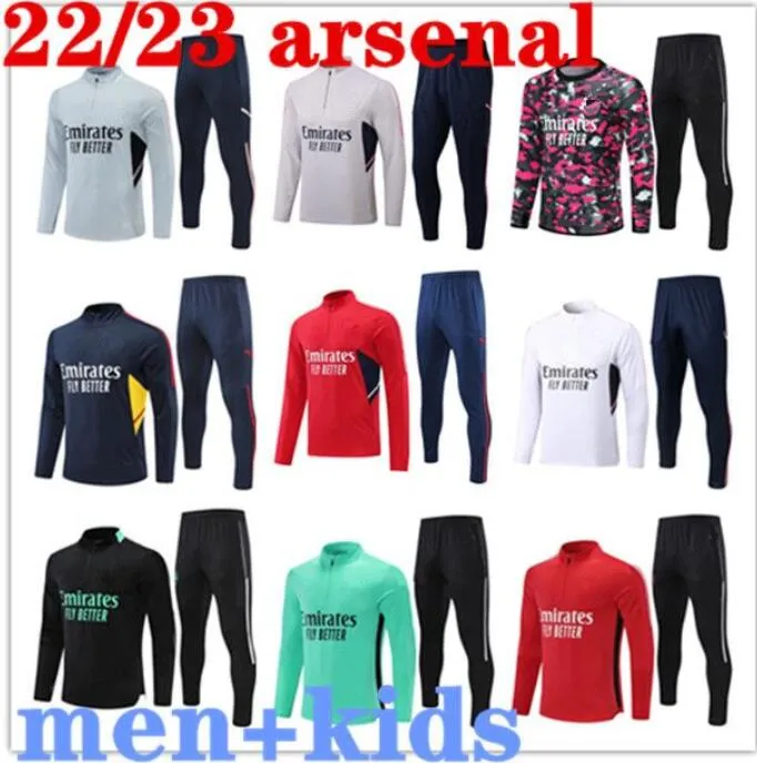 22 23 Arsen Chandal Futbol Soccer Training Pak Pepe Saka Survetement 2022 2023 Odegaard Thomas Tierney Smith Rowe Correa Jacket Camiseta Tracksuit Men Kids Kit