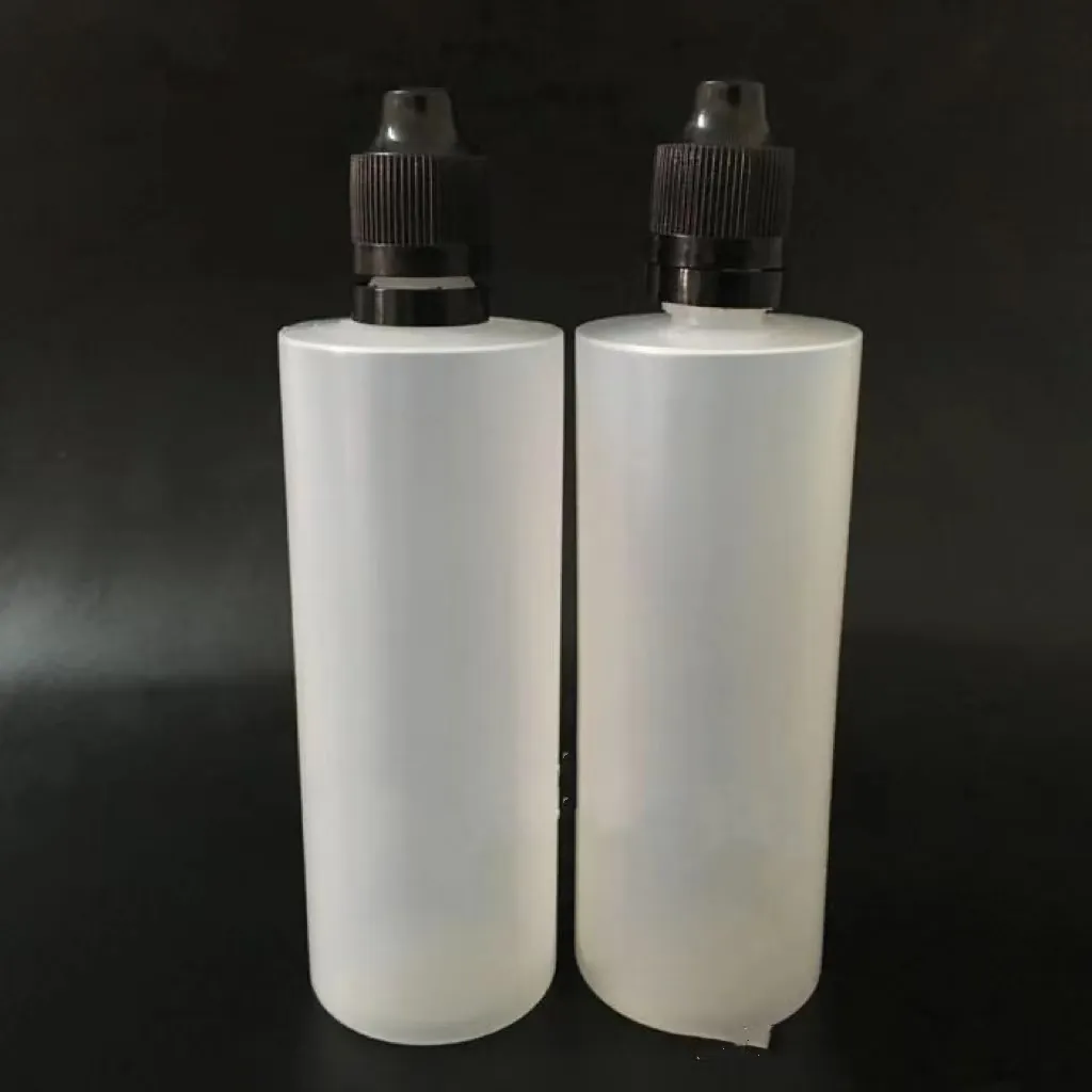 120ml Empty Bottle PE Plastic Dropper Bottles with Long and Thin Tips Tamper Proof Childproof Caps E Liquid Needle Bottle