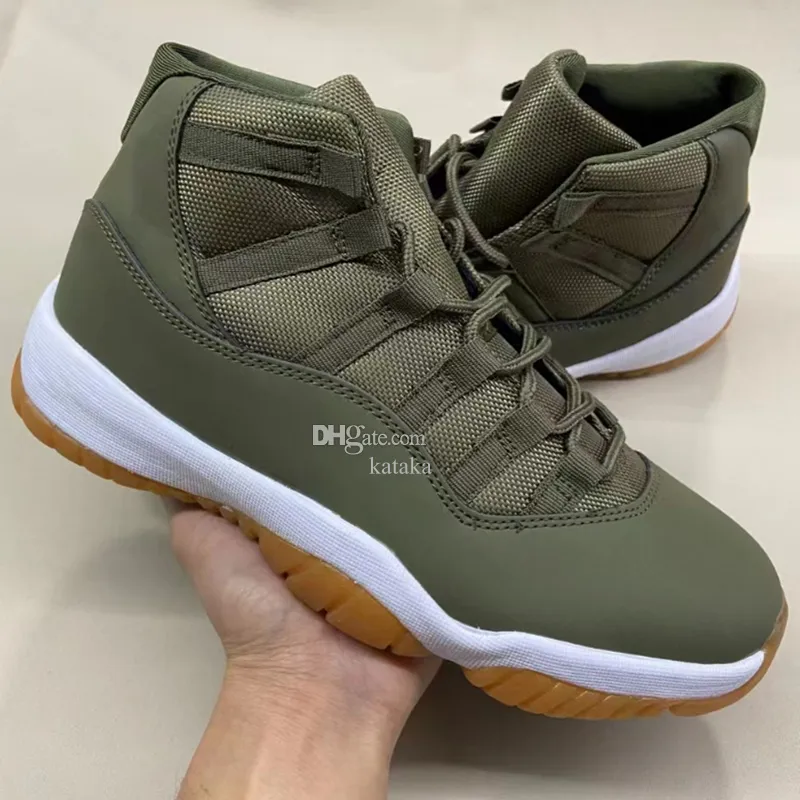 Jordan retro 11 olive green top