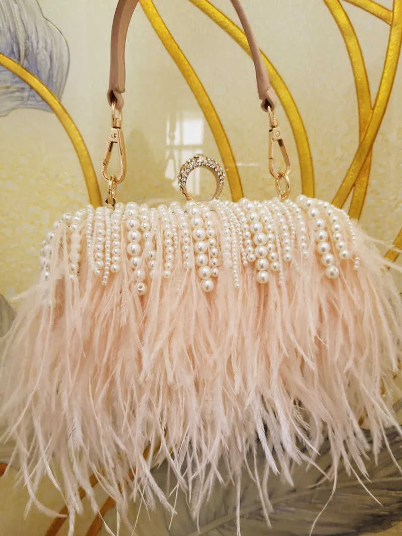 Ostrich best sale feather bag