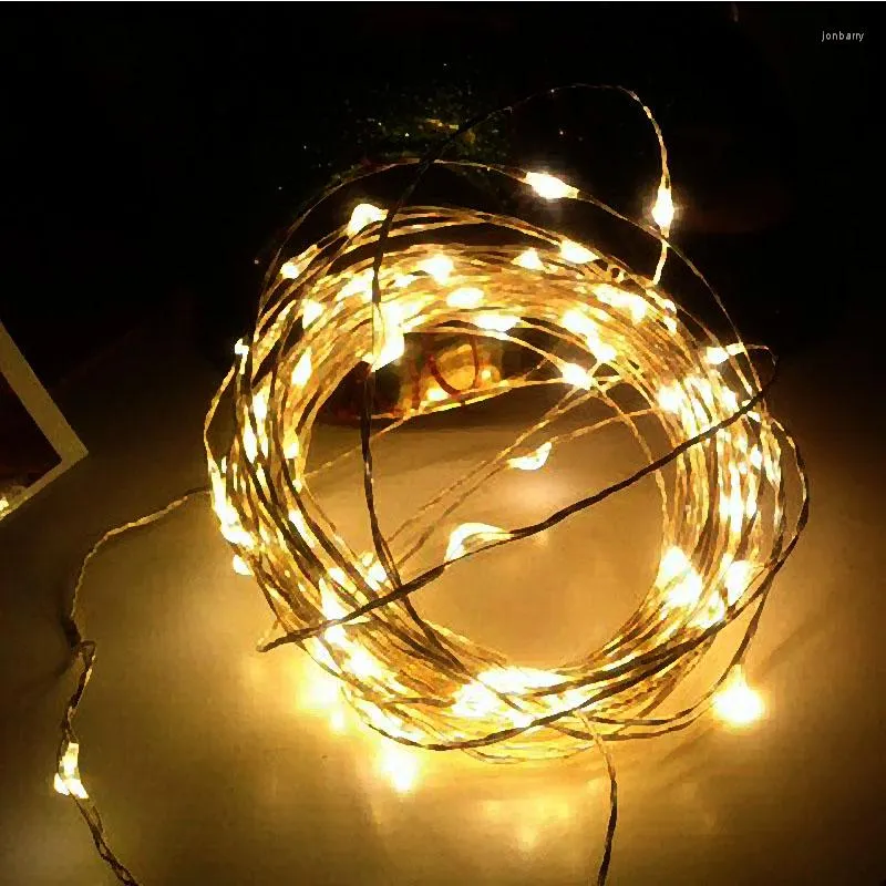 Cordes 33FT 100LEDs LED Guirlande Lumineuse Décor De Fil De Cuivre Pour Les Noces Décoratives De Noël