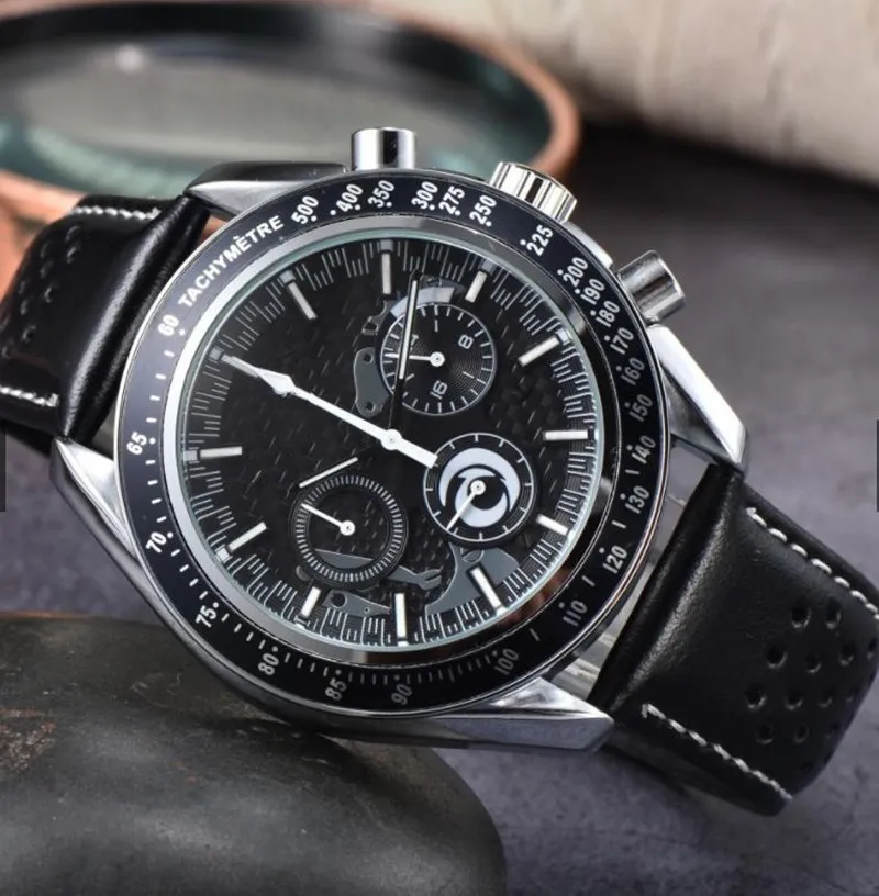 Montre Homme Bioceramic Moonswatch Quarz Chronograph Mission To Mercury Moon Pluto Neptune 42mm Real Black Nylon montre de luxe Limited Edition montre en cuir