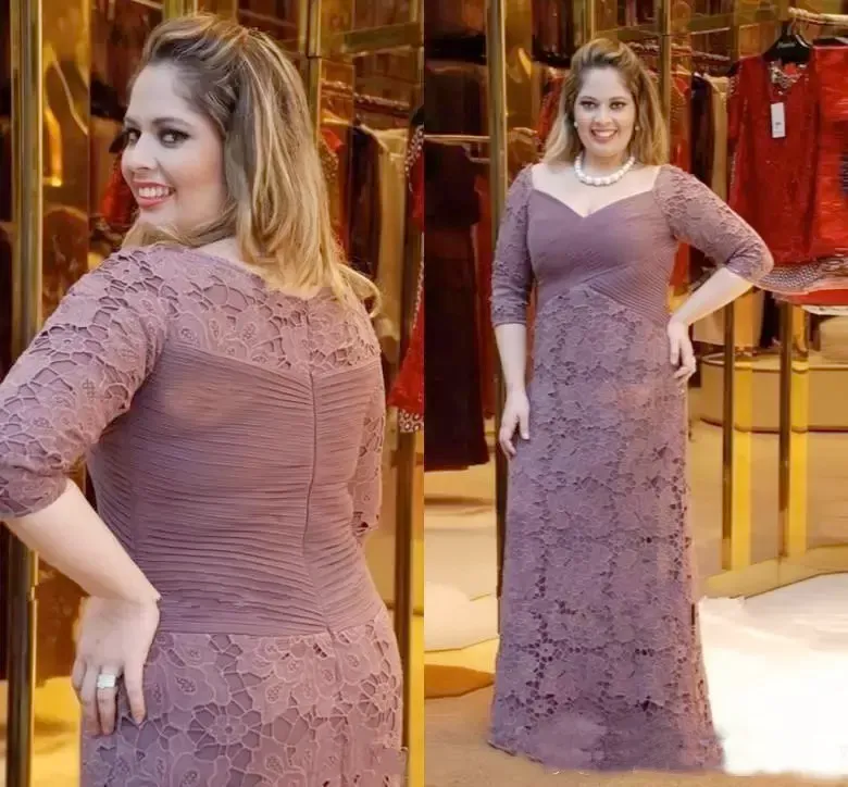 Plus Size Kleider für die Brautmutter, langes Etuikleid, Spitze, formelle Party-Abschlussballkleider, bodenlanges Hochzeitsgastkleid