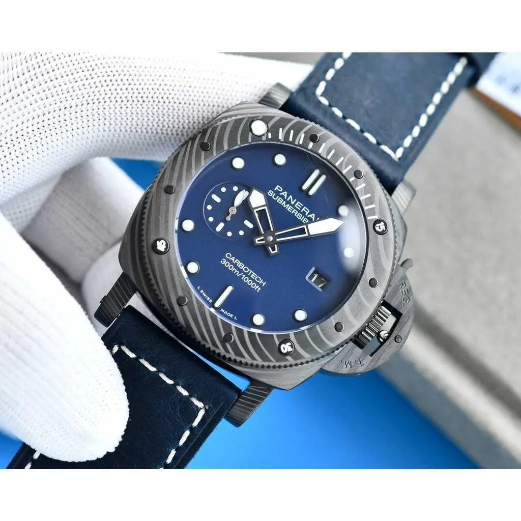 Paneraii Automatisk Panerai Mechanical Paneria Sapphire Designer Mens Movement Watch Watch Mirror 47mm Rubber Watchband Sport V3U4